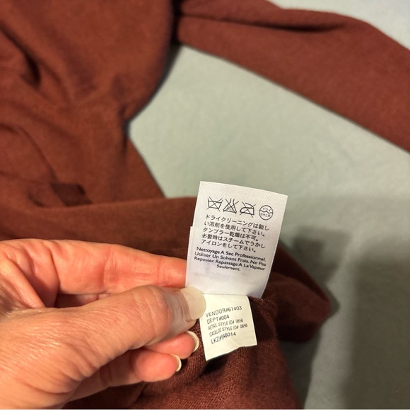 Eddie Bauer Men's Rust Italian stretch merino wool sweater size L - Picture 6 of 9